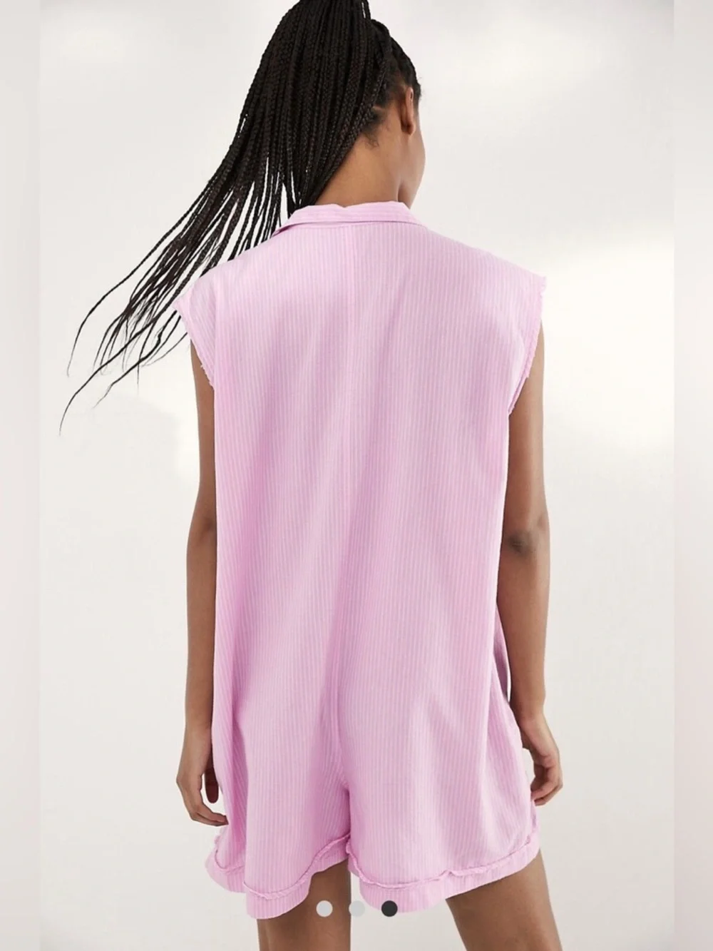 Free People Striped Jomo Romper by Intimately Lilac Combo XS NWT Pink Sleeveless - Picture 3 of 16